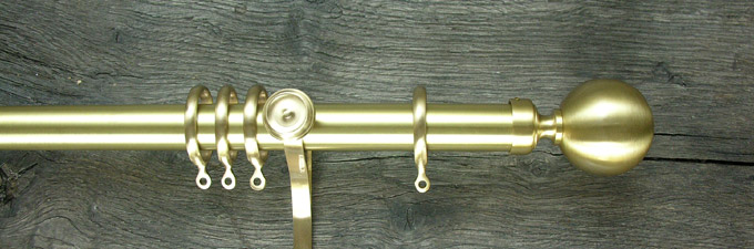 Satin Brass Curtain Pole